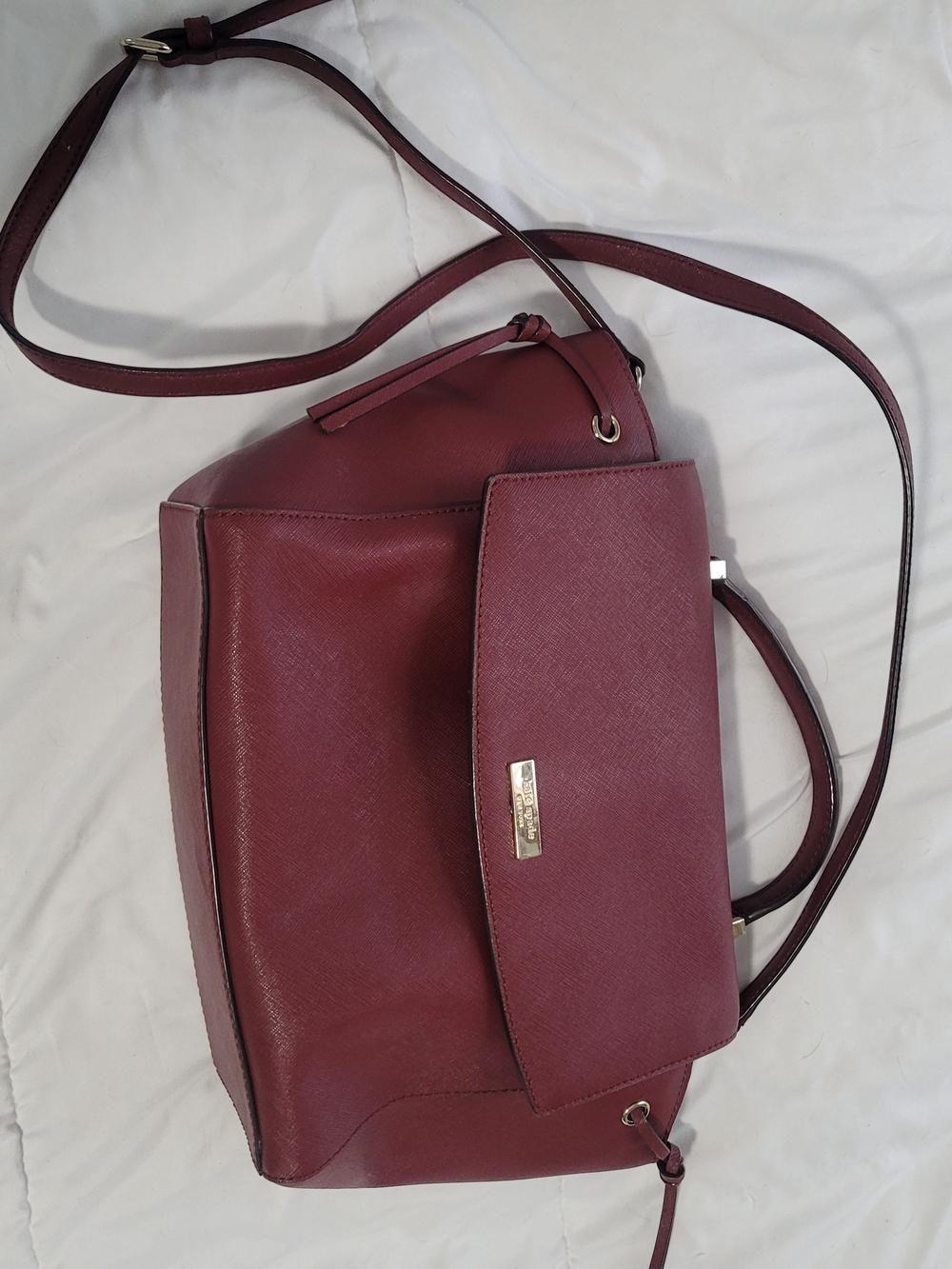 Kate Spade Women’s Structured Burgundy Shoulder Bag